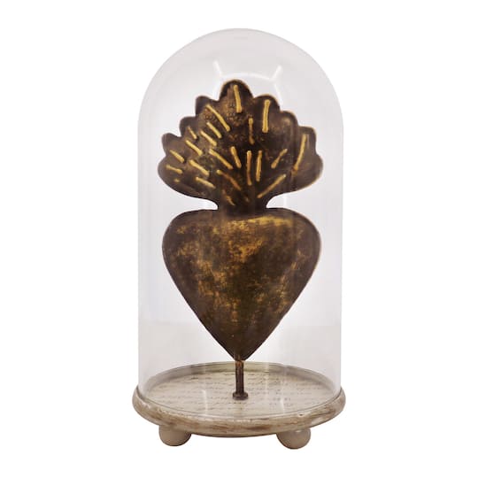 8.5&#x22; Heart Decorative Cloche by Ashland&#xAE;